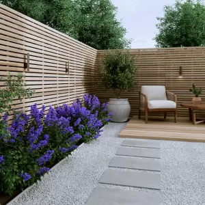 Cedar Narrow Slatted Fence Panel
