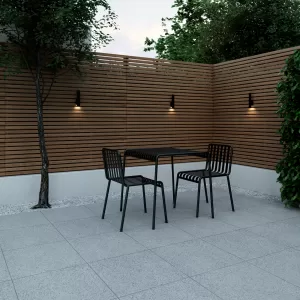 Thermally Modified Tulipwood Narrow Slatted Fence Panel