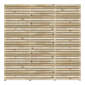 Rear view of the pine double sided fence panel.
