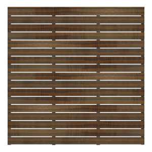 Front view of the Tulipwood wide slat fence panel.
