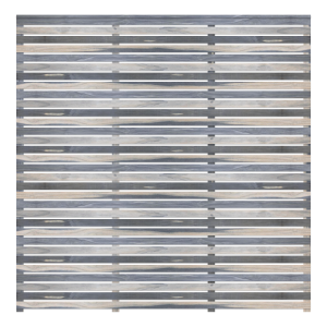 Front view of the narrow slat Accoya fence panel.